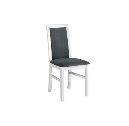 NIEL 6 - jedálenská stolička (NILO 6 ) - biela / grafitová látka 26X - kolekcia "DRE" (K150-Z)