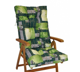 Poduška na teakové záhradné kreslo vysoké - látka UNIKO Tao