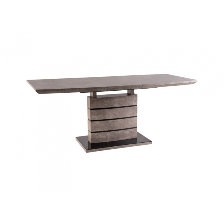 Jedálenský stôl LEONARDO, betónový efekt/sivá/čierna