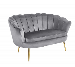 Sofa SF1-FXJG zamatová sivá, nohy zlaté