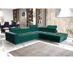 Rohová sedacia súprava TOSCANIA II priemer 230x250 - zelená, pravá