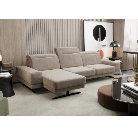 Rohová sedacia súprava FIORE MINI 265x180 cm - béžová, ľavá