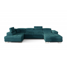Rohová sedacia súprava v tvare U RODRIGO, ľavá, Mat Velvet 75