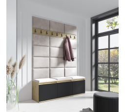 Predsieňová stena EMI 6, Trinity 01/Artisan + Black