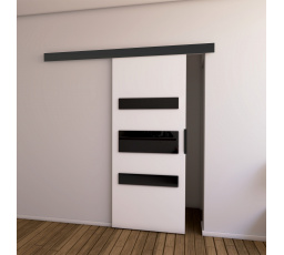 Posuvné dvere STANDART MIX D80, biela/čierna