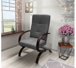 Kreslo Fima sivá/orech