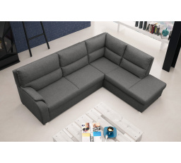 Rohová sedacia súprava Rambo P tm.sivá