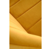 Jedálenská stolička K538 VELVET, Horčicový Bluvel 68/Čierna