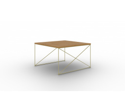 Stolík kávový Nelia Zlatý+Dub Lancelot