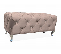 Taburet HESTIA VELVET, béžová Bluvel 28/strieborná