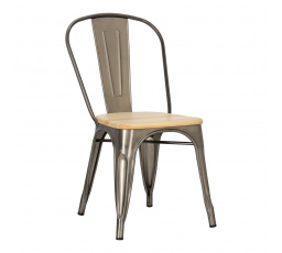 Krzesło Paris Wood metaliczne sosna       naturalna