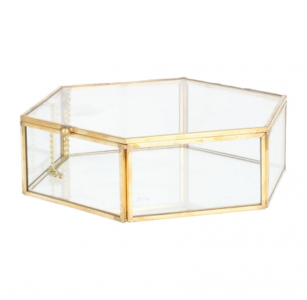 GRAZIA Šperkovnica zlatá 17x16x5 cm