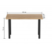 Stôl dub zlatý craft + nohy I čierny mat 67x128 STB-FXJG