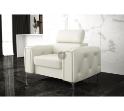 Kreslo ORION prírodná koža - biela koža