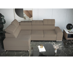 Rohová sedacia súprava ROYAL II 210×280 prírodná koža (ODTIEŇY TMAVEJ BÉŽOVEJ) - Rýchle doručenie