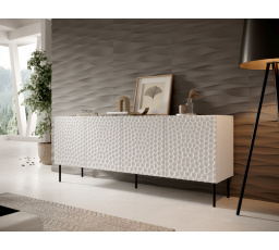 Komoda HOLE 190, biela matná/biela matná