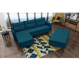 Rohová sedacia súprava AREO s taburetkou, Malmo 81, ľavá