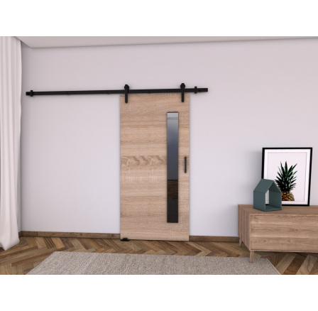 Posuvné dvere LOFT G70, Sonoma/čierna