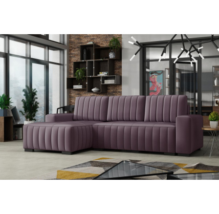 Rohová sedacia súprava Hakim L - manila07/fialová