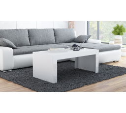 Konferenčný stolík TESS, Biela / biely pruh