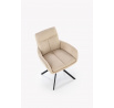 Jedálenská otočná stolička K536, Béžová/Čierna