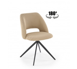 Jedálenská otočná stolička K546, Béžová/Čierna