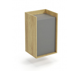 Skriňa MOBIUS 1D, prírodná/sivá