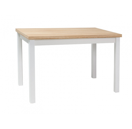 Jedálenský stôl ADAM dub / biely mat 100x60