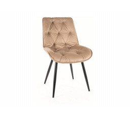 STOLIČKA CHERRY II VELVET ČIERNY RÁM/BÉŽOVÝ BLUVEL 28