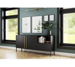Komoda LANZZI 180, Čierny Mat