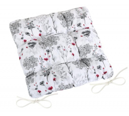 Sedák prešívaný 40x40 cm vetvičky sivé