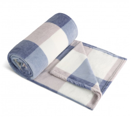 Deka Kemping 150x200 cm kocka modrá