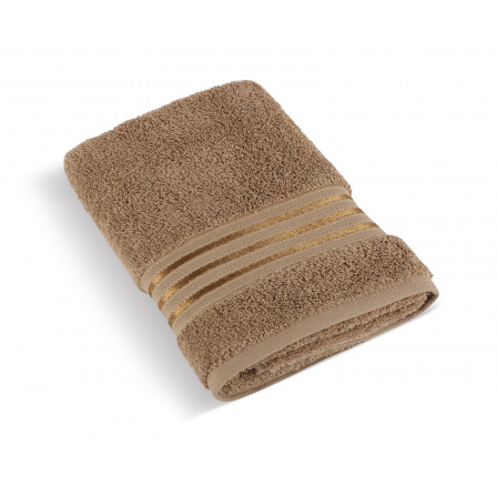 Froté uterák Linie 50x100cm 500g tmavo béžová
