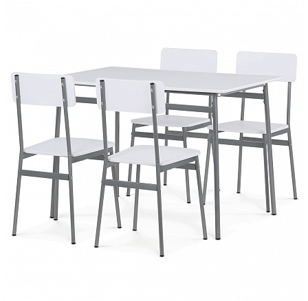 Jídelní set s 4 židlemi, 110x70x76cm, mdf AUT-O2156 WT