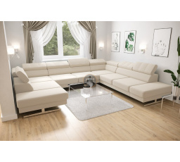 Rohová sedacia súprava EMPORIO MAX I 300X350X220 - pravá, béžová
