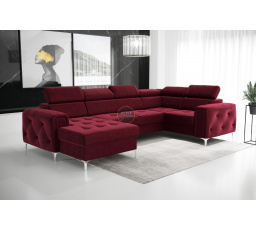 Rohová sedacia súprava ORION MAX III s funkciou spania 165x320x185 cm - červená, pravá
