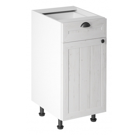 Kuchynská dolná skrinka - PROVENCE D40S1 - Ľavá, Biela/Borovica Andersen