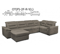 Rohová sedacia súprava EXCLUSIVE OT(P)-2F-R-1(L)