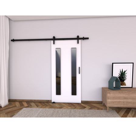 Posuvné dvere LOFT H70, biela/čierna Posuvné dvere LOFT H70, biela/čierna