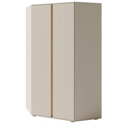 Rohová šatníková skriňa LUCA LC 2, béžová/piesková/olejovaná