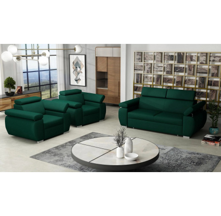 Sedacia súprava Bodie 3+1+1 zelená