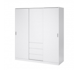 Šatní skriňa SIMPLICITY 148, Biely lesk