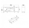 Komoda Iker 714, jackson hickory/biela