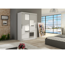 Šatní skriňa MIKADO III, Biela