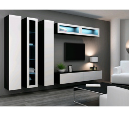 Obývacia stena VIGO 6 - čiernobiela