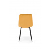 Jedálenská stolička K525 VELVET, Horčicová/Čierna
