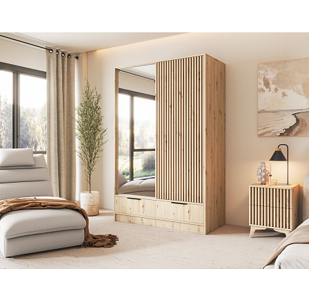 Šatní skriňa Voodi II, Dub Artisan 120x204 Šatní skriňa Voodi II, Dub Artisan 120x204