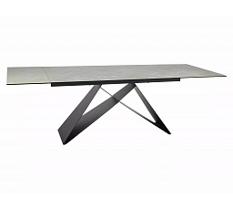 Jedálenský stôl WESTIN CERAMIC, Diamond Cream mat/Čierny mat