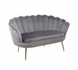 Sofa SF1-FXJG zamatová sivá, nohy zlaté