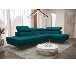 Rohová sedacia súprava EMPORIO MINI 300x180 - pravá, tyrkysová